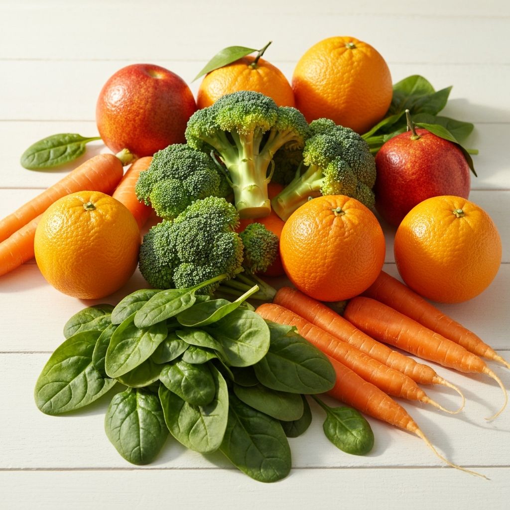 Fresh fruits and vegetables